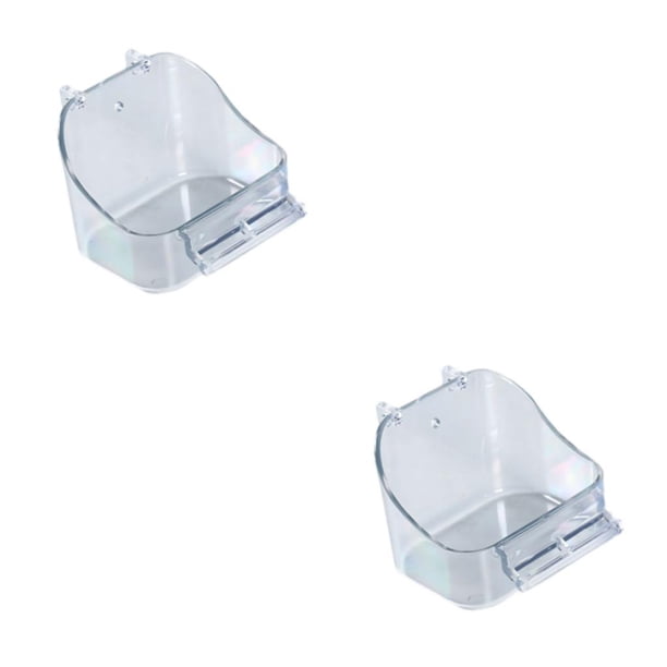 Greeniant Baño para pájaros periquito fácil de limpiar y loros felices comedero para pájaros jaula para pájaros al aire libre loro Claro 2Conjunto
