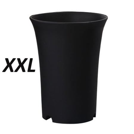 10Pcs Table Round Potted Office Plastic Plants Pot Flower Pot Succulent Flowerpot Home Decor BLACK XXL