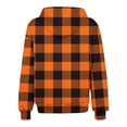 thumbnail image 4 of Kezqiaxn Womens Zip Up Hoodies Checkered Long Sleeve Loose Casual Jacket with Pockets Sweatshirts for Women Fall Plus Size Fashion, 4 of 5
