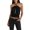 Black, variant on Women Halter Camis Top Sleeveless Open Back Cut Out Ruched Crop Tank Top Y2k Beach Camisole