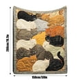 thumbnail image 5 of Sleepwish Colorful Cat Cute Throw Blanket, Lightweight Warm Sofa Bed Blanket for Bedroom/Travel Gifts for Cat Lovers Adults & Kids(40" X 60"), 5 of 9