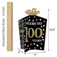 thumbnail image 7 of Big Dot of Happiness Adult 100th Birthday - Gold - Table Decorations - Birthday Party Fold and Flare Centerpieces - 10 Count, 7 of 7