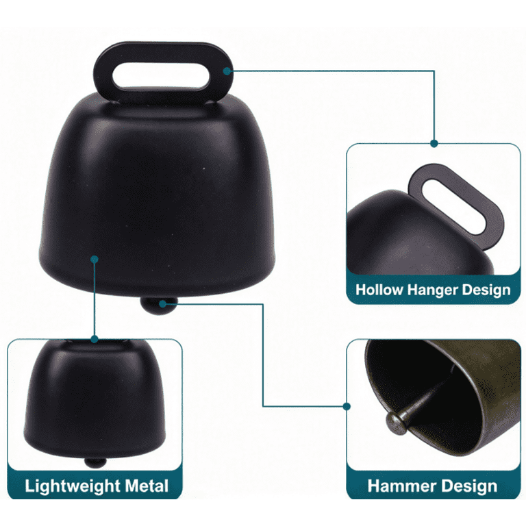 LALACE Pet Cow Bell, Anti-Lost Pet Collar Bell for Dog Cat, Small Metal ...