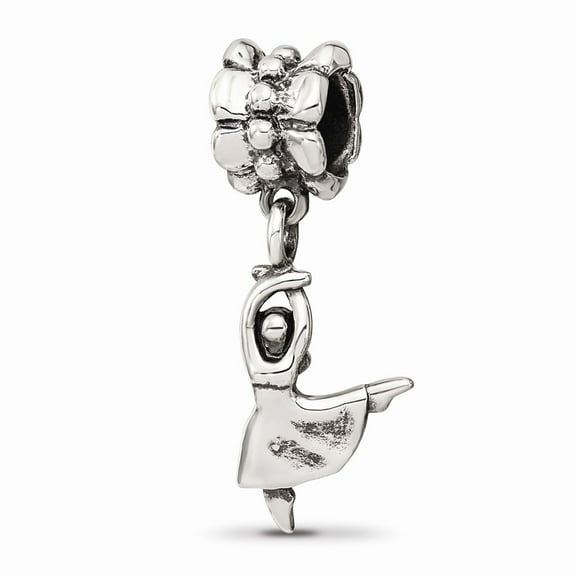 925 Sterling Silver Reflections Dancer Dangle Bead; for Adults and Teens; for Women and Men