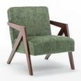 thumbnail image 6 of Leumius Mid Century Modern Accent Chair,Upholstered Reading Armchair with Solid Wood Frame,Accent Chair for Living Room Bedroom Apartment, Easy Assembly,Green, 6 of 9