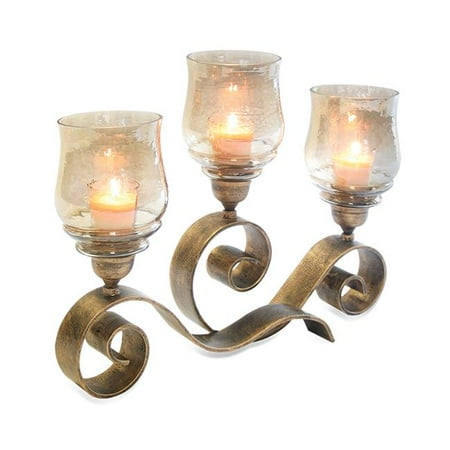 Mayfair Candelabra Holds 3 Candles Distressed Gold Walmart Canada