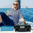 thumbnail image 2 of Wiher Portable FM Radio with Bluetooth, MP3 Player, TF/USB Playback & 10 Presets, Rechargeable Battery, 5W Stereo Sound for Home, Travel, and Outdoor Use Black, 2 of 8