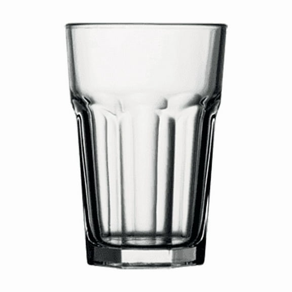 Heavy Base 14 oz Clear Glass Drinking Glasses for Water, Juice, Beer [Set Of 12]