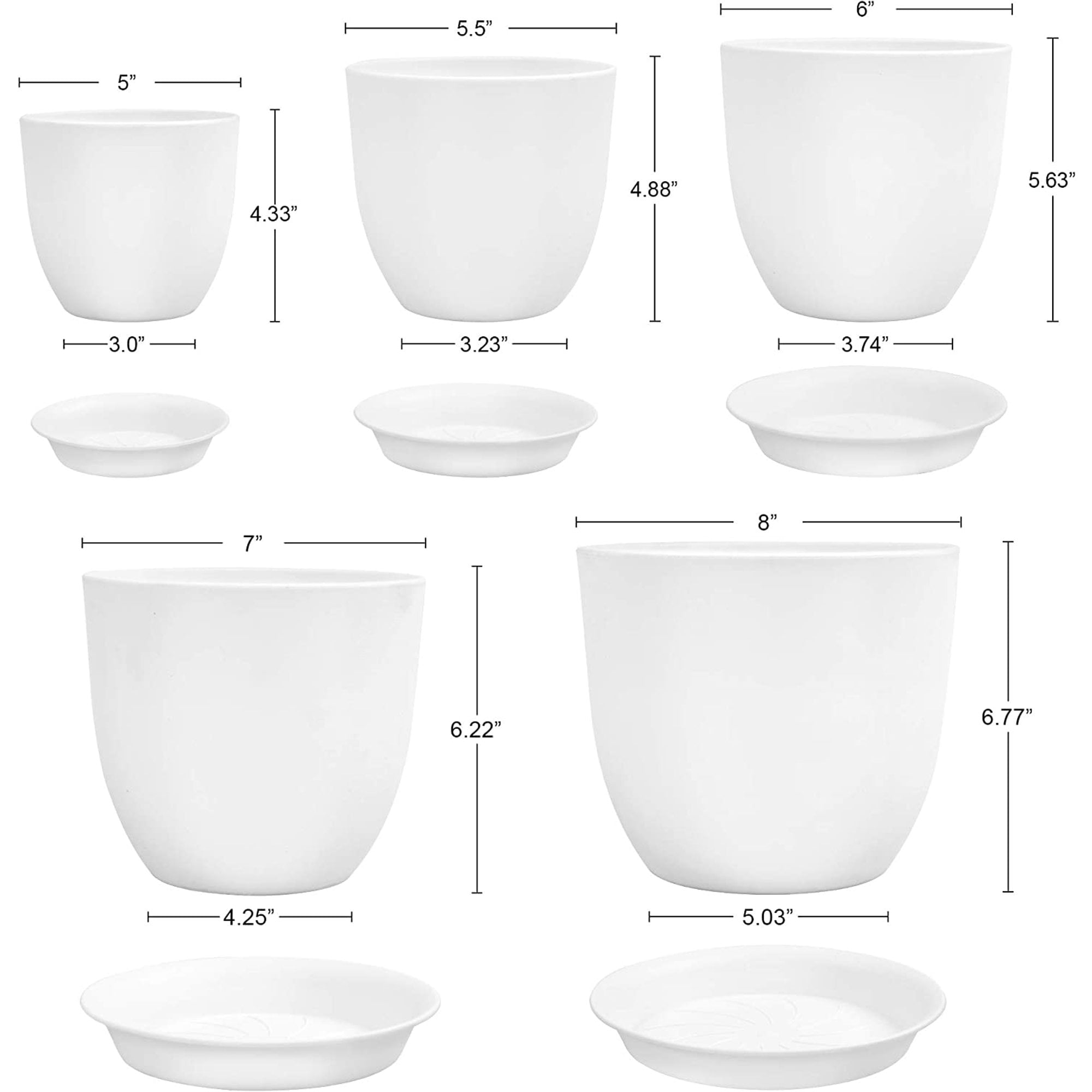 Utopia Home Plastic Planters - Flower Nursery Pots Italy