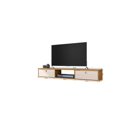 thumbnail image 2 of Liberty Wood 63" Floating Office Desk Cinnamon & Cream Off White Engineered Wood, 2 of 9