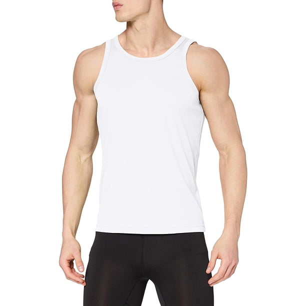Stedman - Camiseta sin mangas modelo Active Poly Sports para hombre (Blanco)