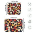 thumbnail image 4 of Yayeee Dish Drying Mat for Kitchen Counter 16"x18" Microfiber Absorbent Pad, Red Floral, 4 of 7