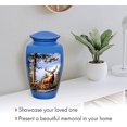 thumbnail image 4 of RUZIOON Grazing Deer Cremation Urn, Adult Urns for Ashes - Adult Funeral Urn Handcrafted - Affordable Urn for Ashes (Adult (200 lbs) – 10.5 x 6 “, (Large/Adult Urn) with Nice Velvet Bag, 4 of 6