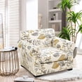 thumbnail image 2 of CHUNTIAN 2 Piece Chair Covers Stretch Arm Covers Chair Couch Covers, Armchair Slipcover with Separate Chair Cushion Cover, Floral Washable Chair Protector for Living Room (Armchair, Grey Flower), 2 of 5