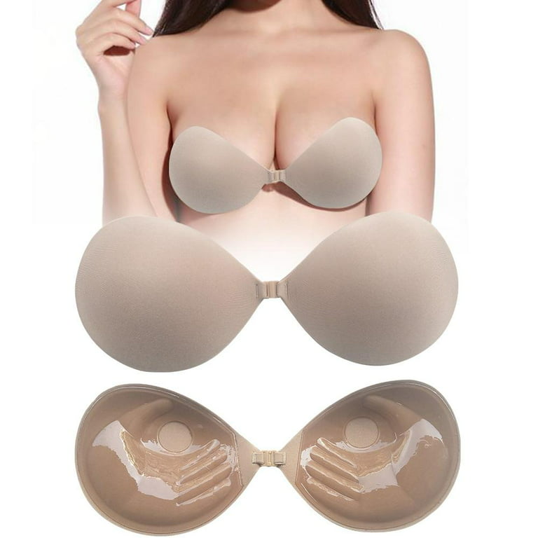HURRISE Thick Padded Strapless Backless Push Up Silicon Adhesive Invisible Nude  Bra Bralette, Backless Bra, Silicon Adhesive Bra 