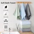 thumbnail image 7 of Covian Home 8-Pack Bath Towel Set Light Blue Microfiber Bathroom Towel Set Ultra Soft Plush Oversized Towels Adult Luxury Bath Sheet, 7 of 7