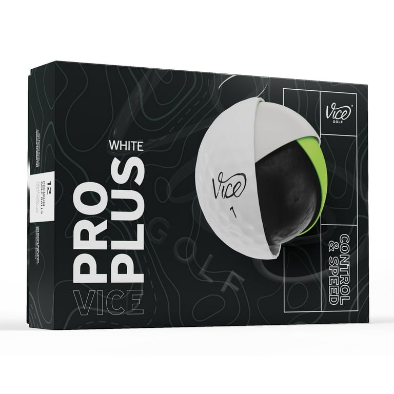 Vice Pro Plus Golf Balls, 12 Pack, White photo 1
