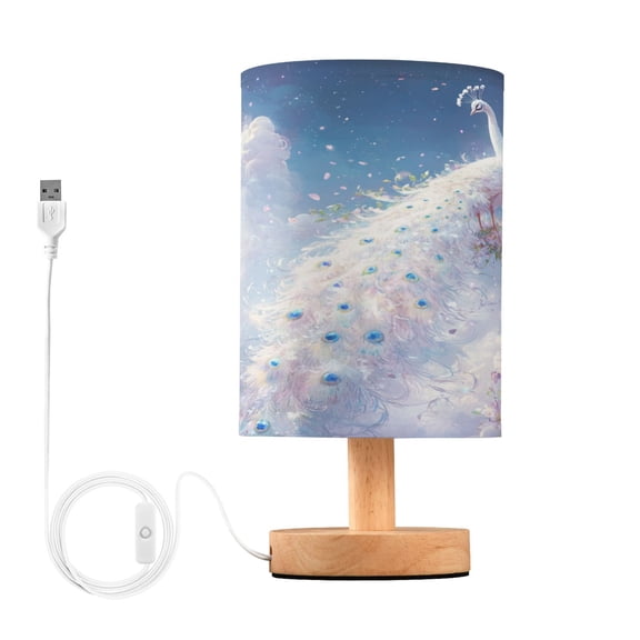 BZSMCE Lamp Modern White Peacock Creative Patter Night Light