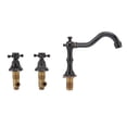 thumbnail image 4 of Beautiful Copper Bathroom Basin Faucet with Double Handle, Leakproof  for Easy Installation, 4 of 8