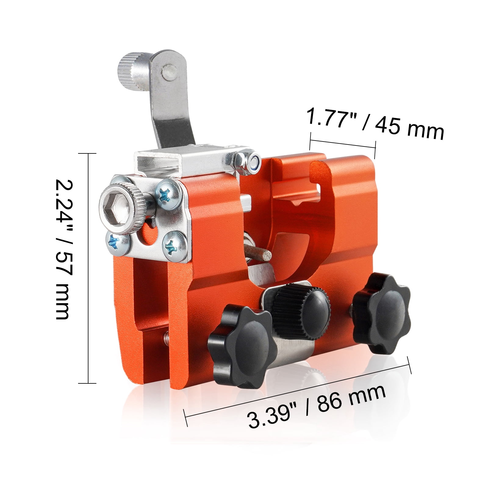 BENTISM Chainsaw Sharpener, Hand-Cranked Chainsaw Sharpening Jig for 4"-22" Chain Saws, Potable Chainsaw Chain Sharpener Tool Set with 4 Sharpening Heads for Landscaper, Lumberjack