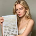 thumbnail image 3 of Small Rose Gold Self Adhesive 3D Alphabet Letter Stickers Glitter Alloy Tiny Letters For Scrapbooking DIY Art Cap Decoration, 3 of 8