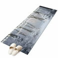thumbnail image 6 of Grey White Christmas Kitchen Runner Rug 2x6 Washable Runners for Hallway Non Slip Xmas Tree Forest Snowflake Large Area Rug Indoor Floor Carpet for Bathroom Laundry Entryway Bedroom Living Room, 6 of 8