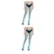 thumbnail image 2 of Minnieouse 1 par de pantimedias con tirantes moldeadores para mujer, medias de red cómodas al tacto, medias altas elásticas, vestido azul lago Type2 NO2, 2 of 6