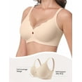 thumbnail image 2 of LUCKMEEY Wireless Mesh Bras for Women Seamless Full Coverage Push up Bra Plus Size, 2 of 6