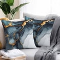 thumbnail image 2 of Abstract Marble Outdoor Pillow Covers Pack of 2 Water Duck Green Gradient Watercolor Texture Waterproof Throw Pillow Covers Decorative Cushion Cases for Patio Garden Tent Balcony Couch 18x18 inch, 2 of 8