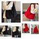 thumbnail image 2 of Bolso tote texturizado de color liso para mujer, bolso de mano de gran capacidad y versátil para llevar debajo del brazo, color caqui, 2 of 5