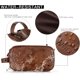 thumbnail image 5 of Neceser Hombre de Gran Capacidad, Neceser de Maquillaje con PU Impermeable, con Bolsa Impermeable, 24 x 15 x 16 cm, Marrón Oscuro, 5 of 5