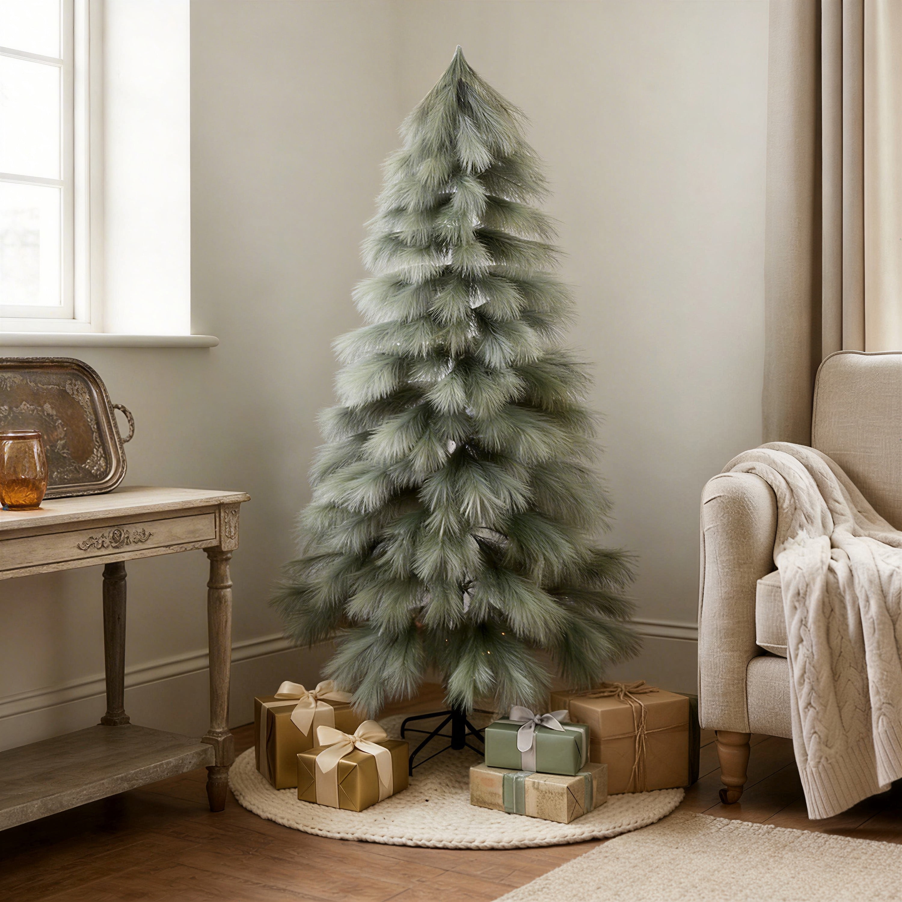 Elegant Home Decor 6ft Artificial Pampas Tree, Green