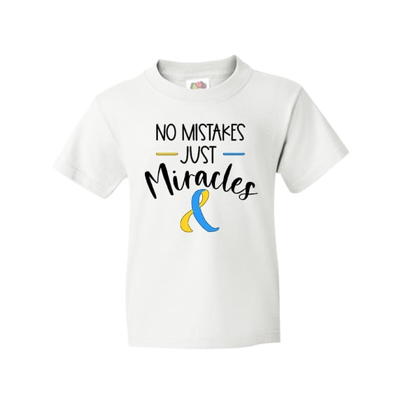 Inktastic No Mistakes, Just Miracles Down Syndrome Awareness Youth T-Shirt