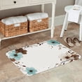thumbnail image 2 of FJPT Non Slip Flannel Polyester Floor Mat With Floral Design For Bathroom Kitchen Bedroom Decor 16x24 inch, 2 of 5