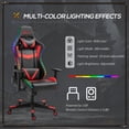 thumbnail image 4 of Vinsetto Racing Gaming Chair with RGB LED Lights, Adjustable Height, Gamer Office Chair, Computer Desk Chair, Black/Red, 4 of 10