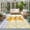 Yellow, variant on Orange Slices Round Living Room Rugs 6 ft, Daisy Honeybee Polka Dots Blue Washable Area Rug with Non-Slip Sturdy Edge Binding Round Carpet for Kitchen Office Bedroom