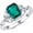 6, variant on Celtic Ring for Women 925 Sterling Silver Classic Simple Good Luck Irish Ring with 8.5 * 6 mm Emerald Cut Created or Genuine Birthstone Jewelry Gifts for Her