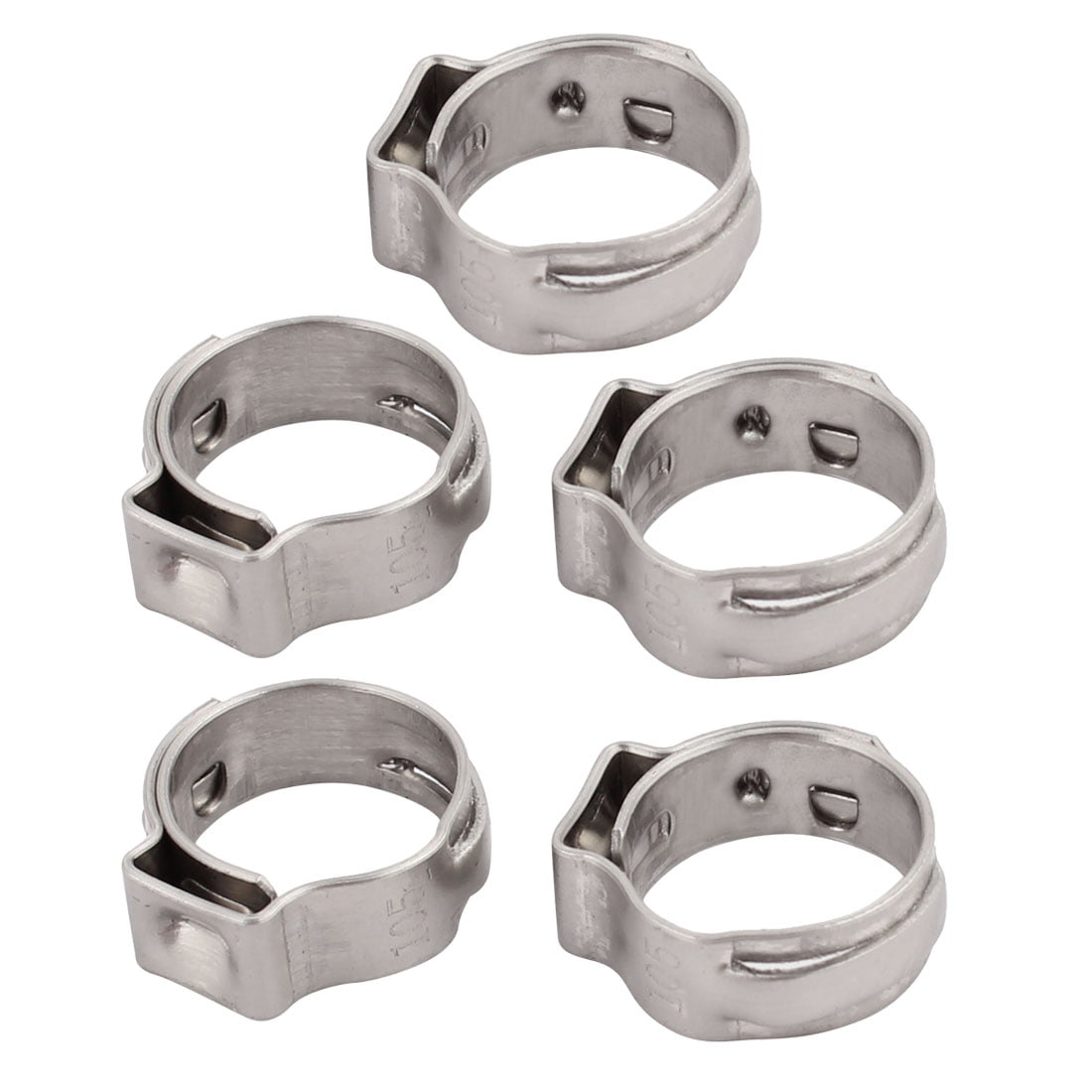 8.8mm-10.5mm 304 Stainless Steel Adjustable Tube Hose Clamps Silver ...