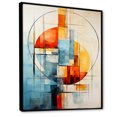 thumbnail image 2 of Designart "Retro Reflections Colorful Mid Century Vibes I" Abstract Floater Framed Canvas Print, 2 of 7