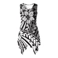 thumbnail image 5 of Uorisanigo Polynesian Matching Outfits for Couples Men's Short Sleeve Shirt Plus Size Beach Shirts and Womens Sleeveless Dress Irregular Hem Hawaiian Vacation Sundress, 5 of 7