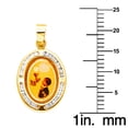 thumbnail image 2 of Precious Stars 14K Yellow Gold Cubic Zirconia Boy's First Communion Pendant with 16" Chain Necklace, 2 of 6