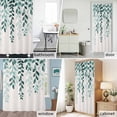 thumbnail image 6 of Eucalyptus Leaves Teal Fabric Shower Curtain Nature Plant Branch Bouquet Washable Shower Curtains for Bathroom, Waterproof Bath Curtain with Hooks Home Decor 72x84in, 6 of 8