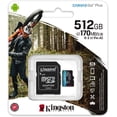 thumbnail image 2 of MicroSDXC Go Plus Kingston 512GB Adaptador C10 UHS-I U3 V30, 2 of 3