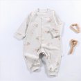 thumbnail image 2 of KPOPLK Baby Boy's Pajama with Bamboo Viscose Jumpsuit Romper Button Down Toddler Boy Sleeper Sleepwear Size 12-18, 2 of 5