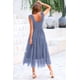 thumbnail image 2 of Vestido PRETTYGARDEN de tul midi con fruncido y volantes sin mangas XXL, 2 of 7