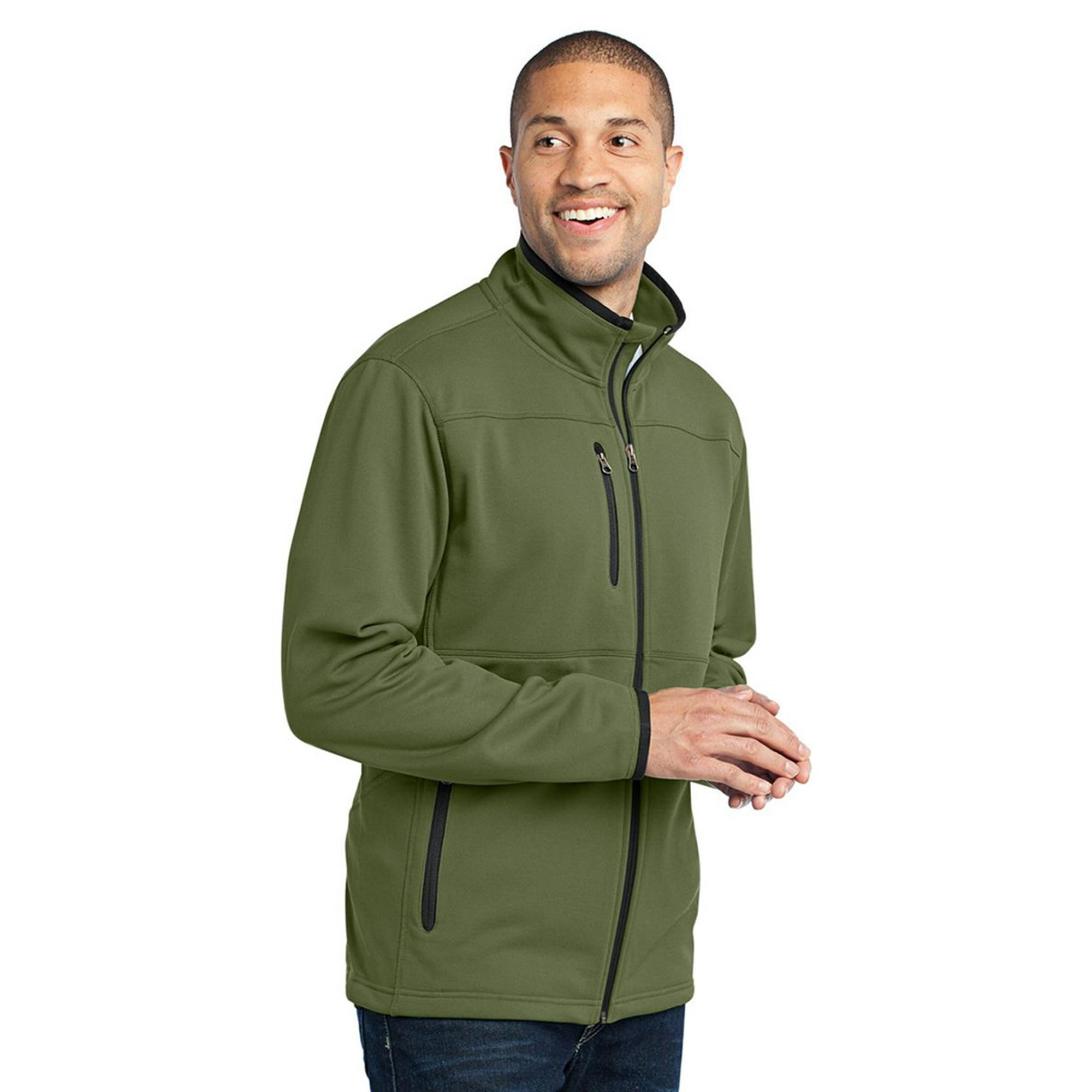 Port Authority Pique Fleece Jacket. F222 M Black