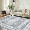 thumbnail image 2 of Haperlare 5x7 Vintage Printed Area Rug Boho Rug, Machine Washable Non Slip Rug Low Pile Indoor Floor Carpet for Living Room Bedrooms Home Decor, Gray, 2 of 8