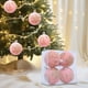 thumbnail image 1 of Adornos navideños, 4 bolas navideñas flocadas, juego de decoración navideña. Varios estilos de adornos para árboles de Navidad que también se pueden usar para otras fiestas., 1 of 5