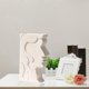 thumbnail image 4 of Creativo de cerámica de la cara maceta florero de la cabeza estatua maceta contenedor de arreglos florales para decoración de escritorio D Soledad maceta de interior grande, 4 of 6