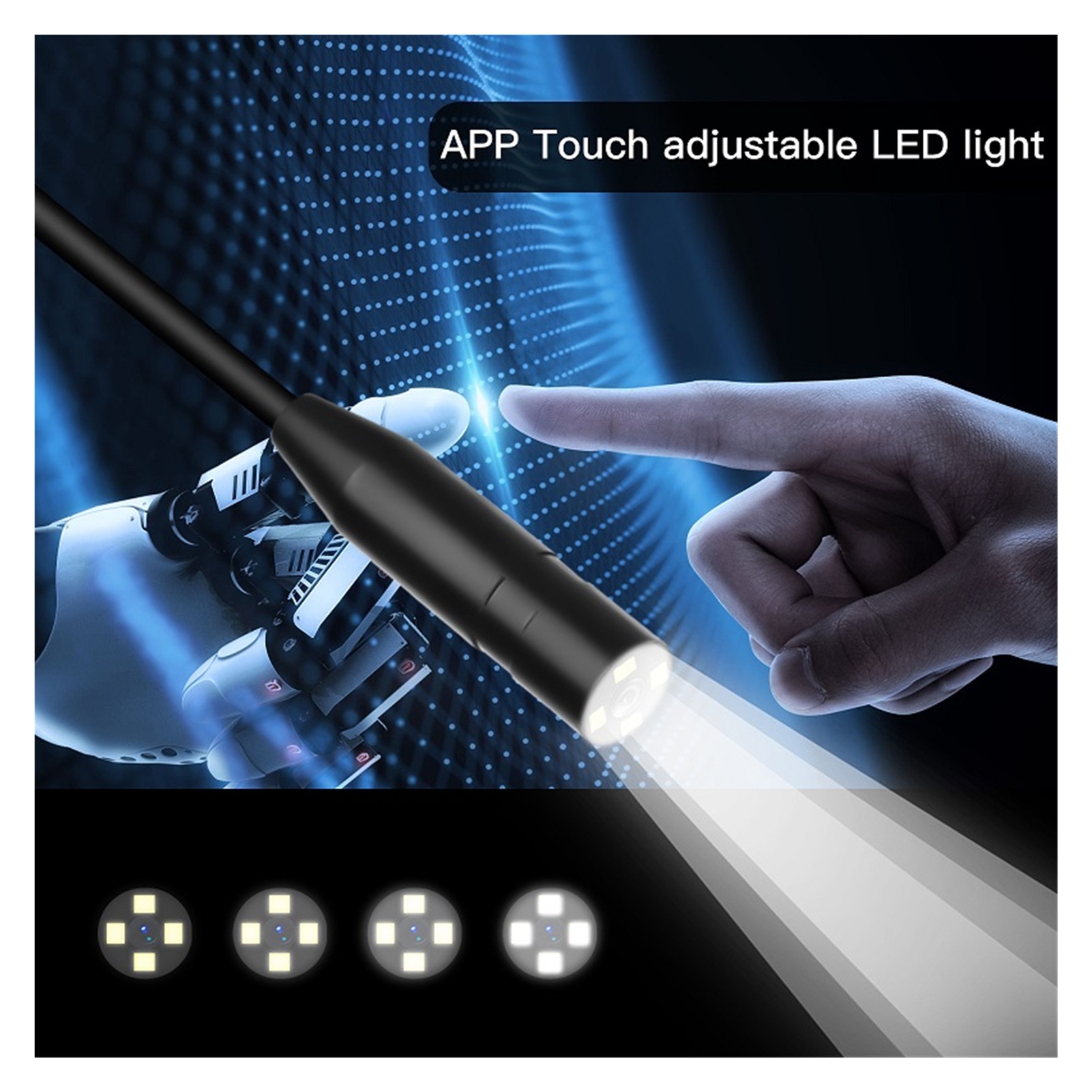 F230 Auto Focus WIFI Endoscope 3X Zoom 5.0MP HD1944P LEDs Wireless Industrial Inspection Snake Borescope Camera IP67 Waterproof ,Various Applicable